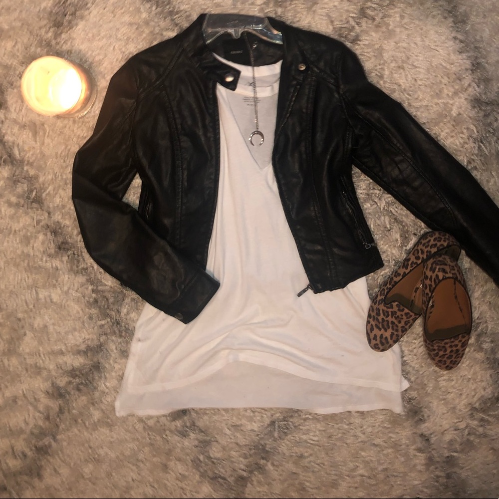Forever 21 Black Faux Leather Jacket